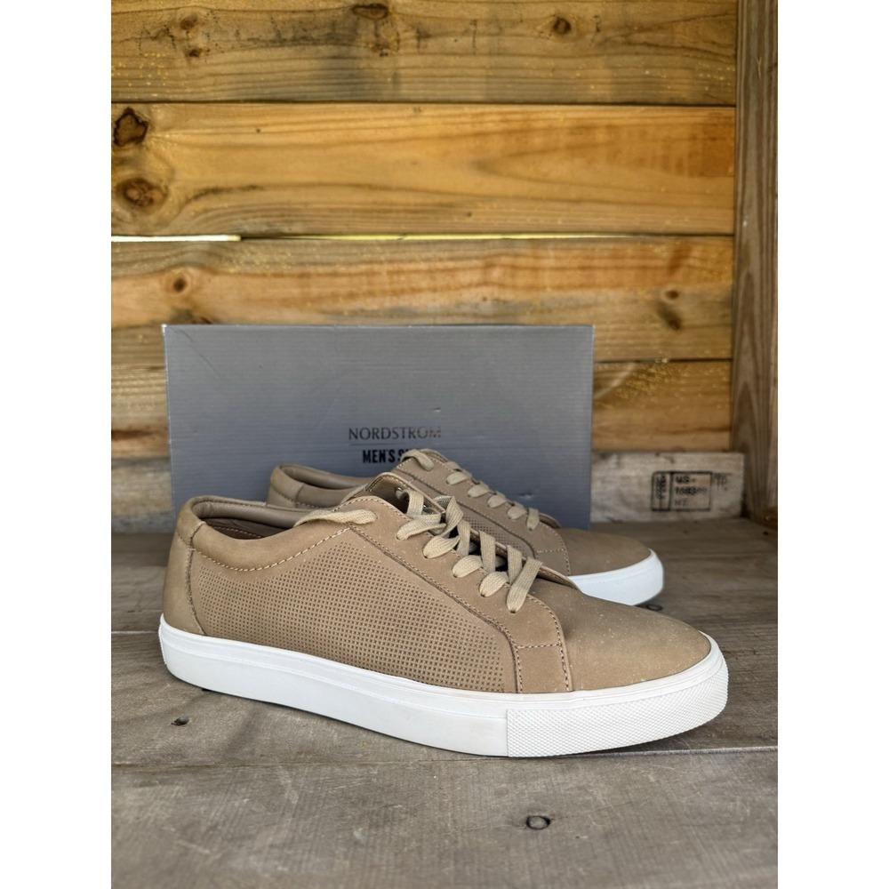 Nordstrom Shoes Mens 10 M Sawyer Sneakers Sand Nubuck Lace Up Casual Comfort
